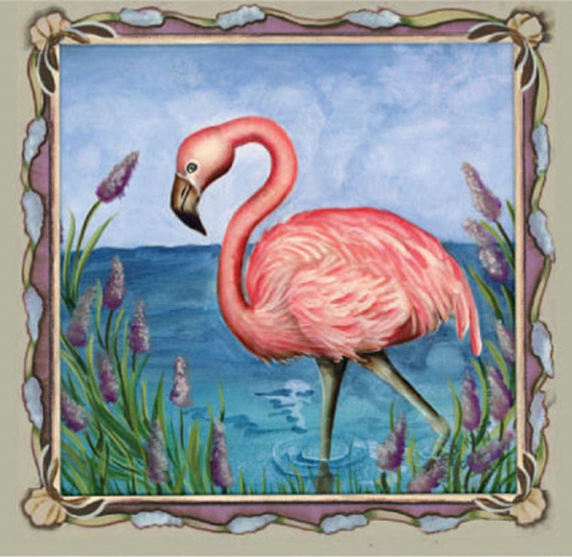 Bird Art - Magnetic Bookmark - Flamingo