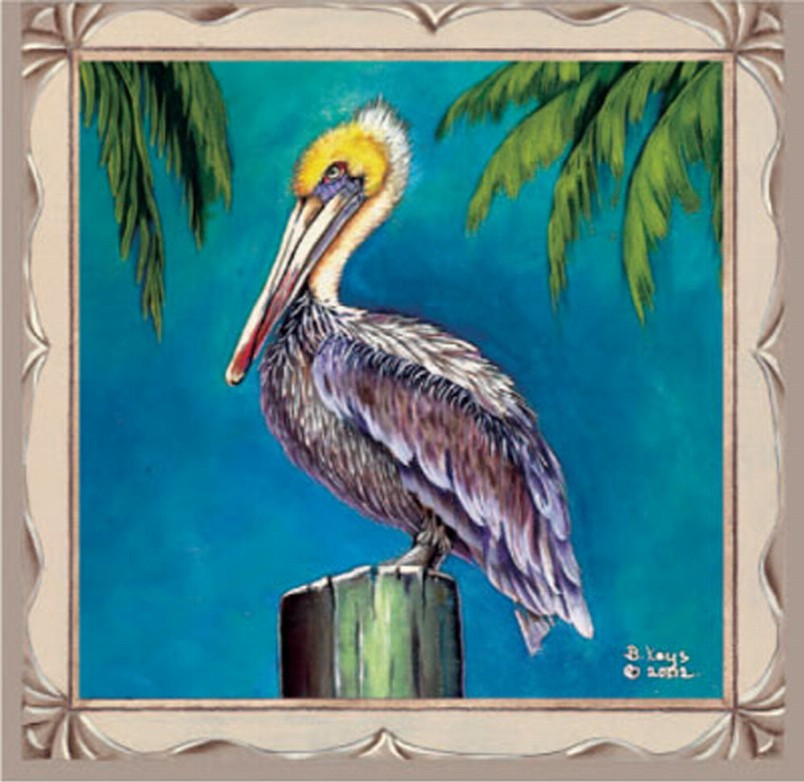 Bird Art - Magnetic Bookmark - Pelican