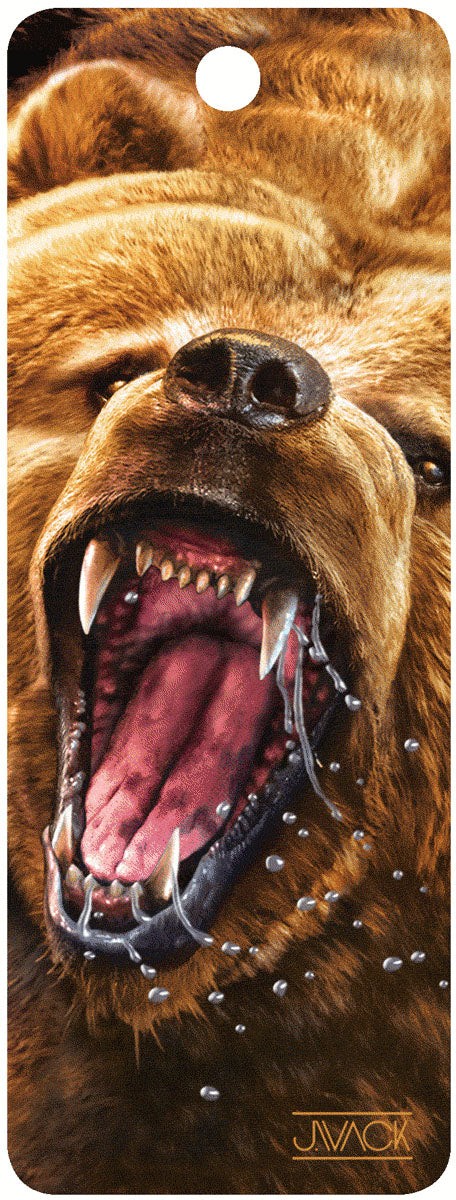 Grizzly Growl - 3D Bookmark