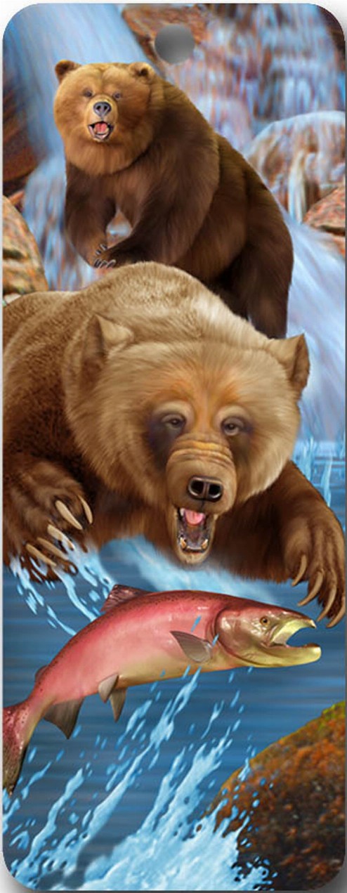 Grizzly's Lunch - 3D Bookmark