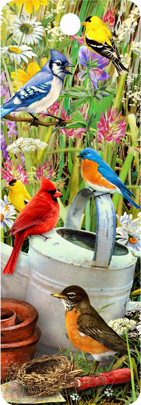 Thirsty Birds - 3D Bookmark