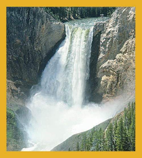 Waterfall in Yellowstone - Magnetic Bookmark