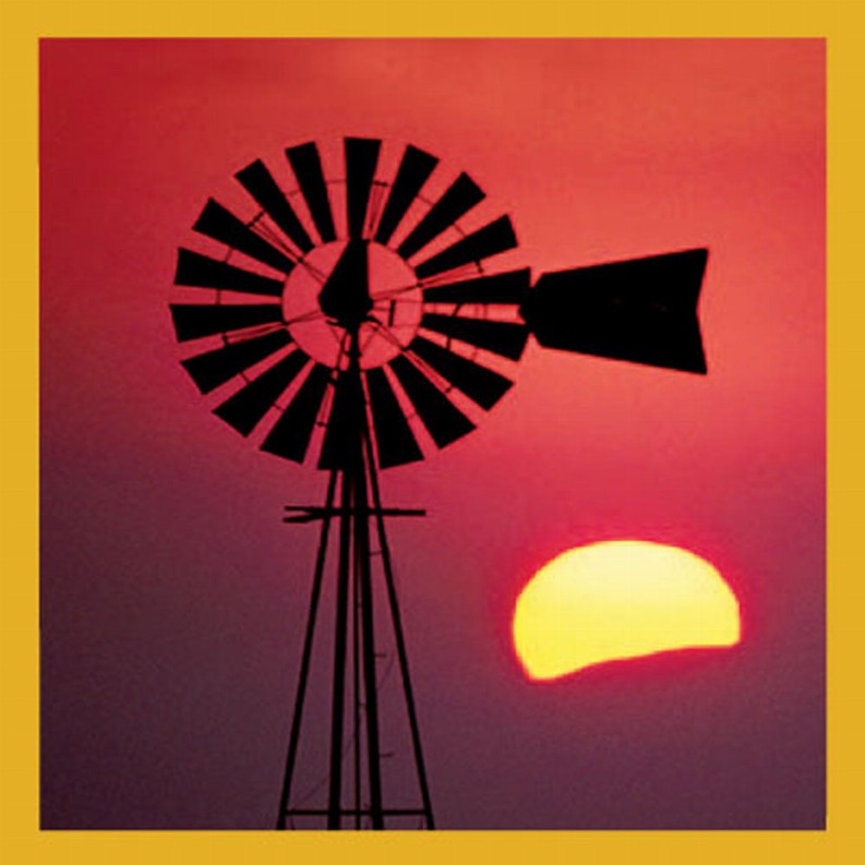 Windmill at Sunset - Magnetic Bookmark