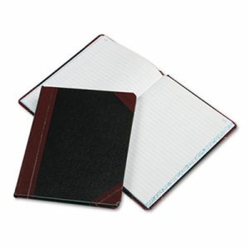 Boorum & Pease Boorum 38 Series Account Books - 150 Sheet(s) - Thread Sewn - 7.62" x 9.62" Sheet Size - Black - White Sheet(s) -