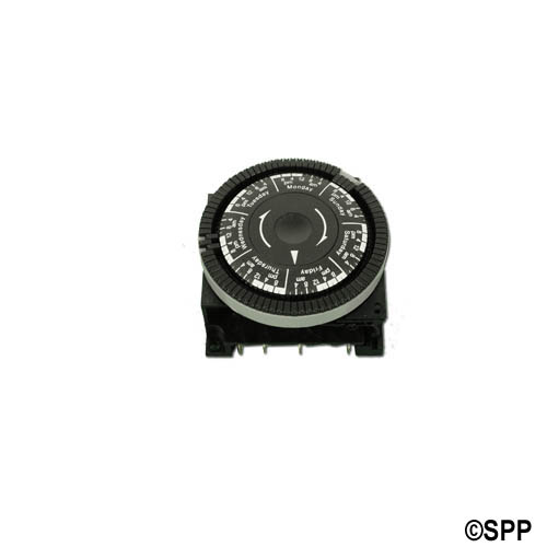 Time Clock, Diehl, 7 Day, 115V, 16A, SPST, Gray