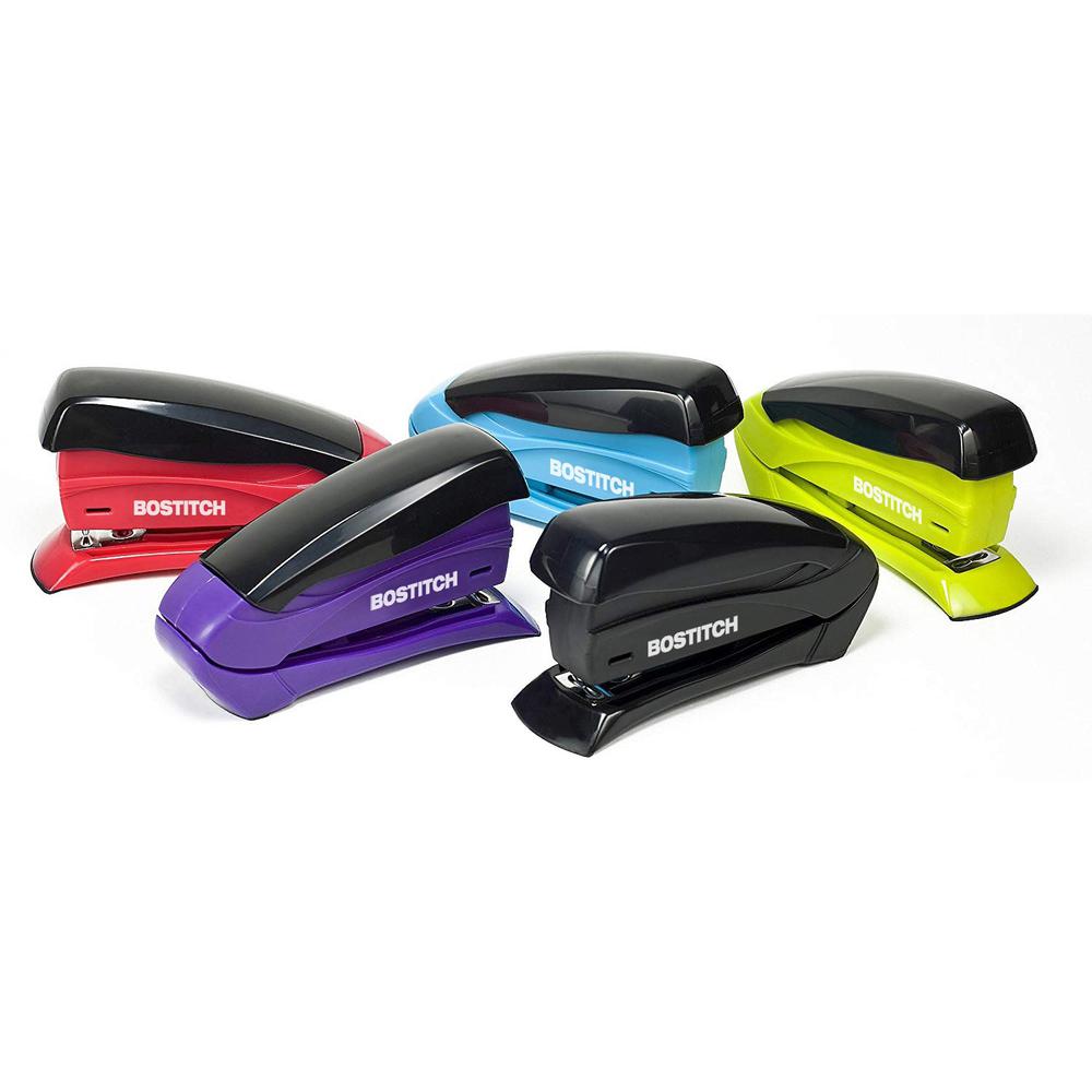 Bostitch Inspire 15 Spring-Powered Compact Stapler - 15 Sheets Capacity - 105 Staple Capacity - Half Strip - 1/4" , 26/6mm Stapl