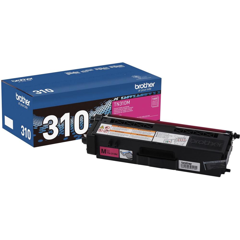 Brother Genuine TN310M Magenta Toner Cartridge - Laser - 1500 Pages - Magenta - 1 Each