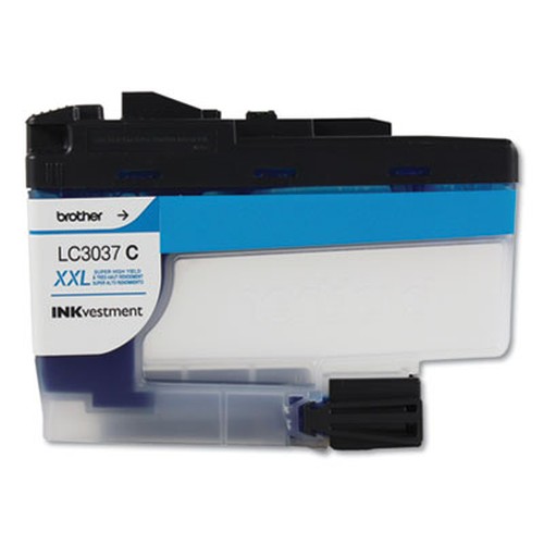 Brother Genuine LC3037C Super High-yield Cyan INKvestment Tank Ink Cartridge - 1500 Pages