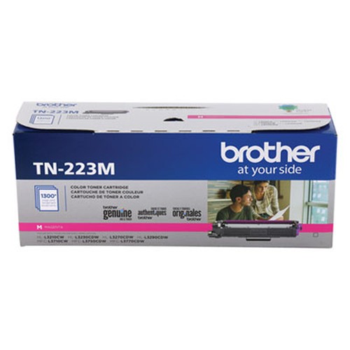 Brother Genuine TN-223M Standard Yield Magenta Toner Cartridge - 1300 Pages
