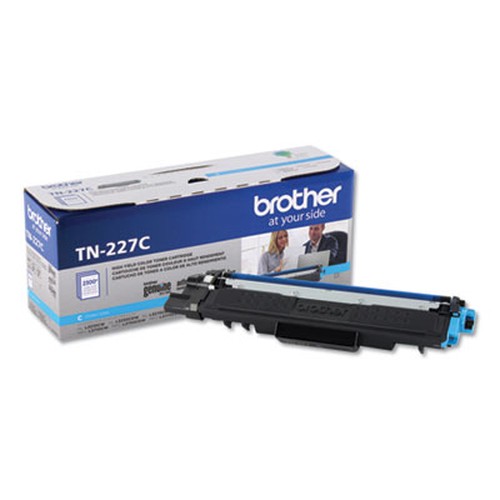 Brother Genuine TN-227C High Yield Cyan Toner Cartridge - 2300 Pages