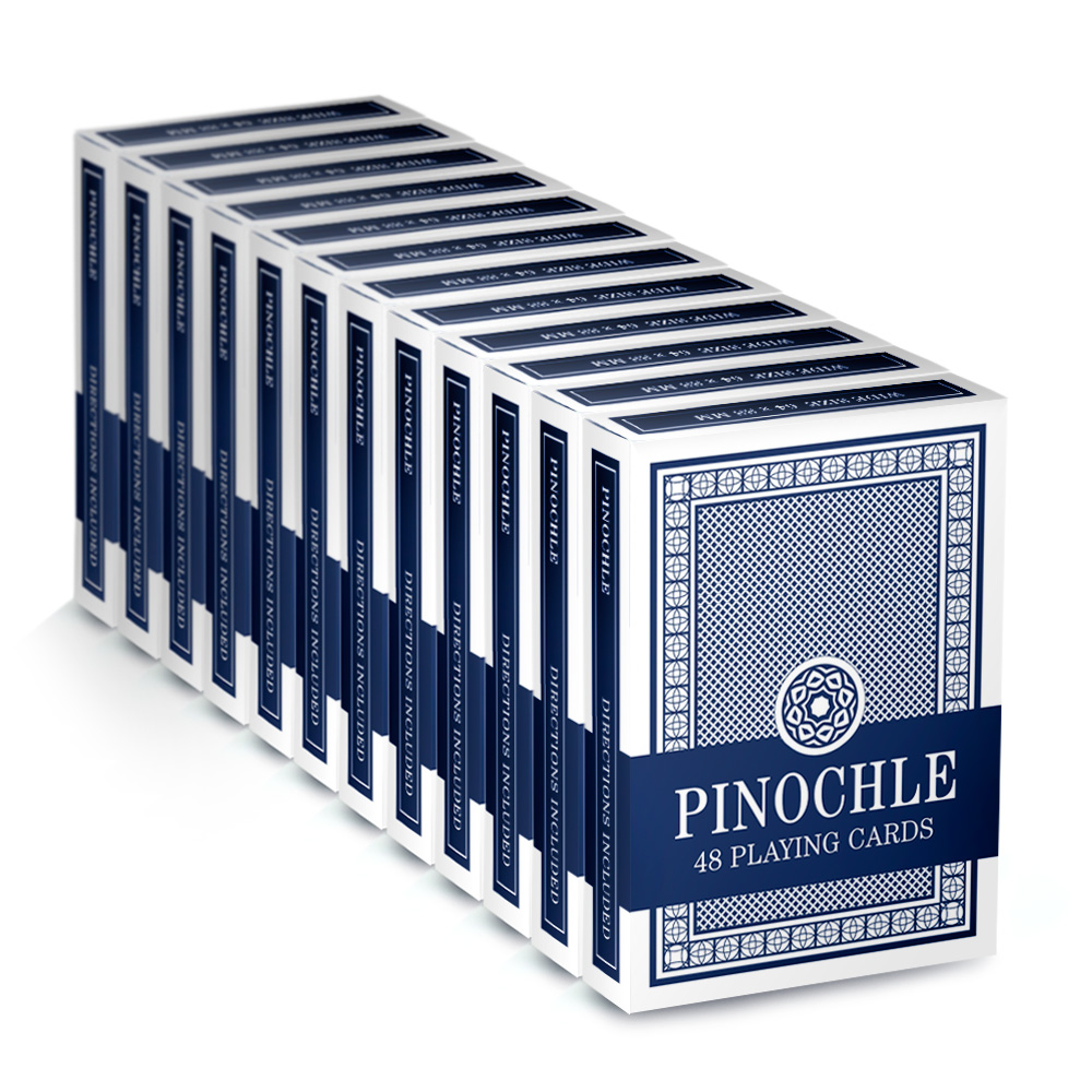 12 Blue Decks of Pinochle Playing Cards