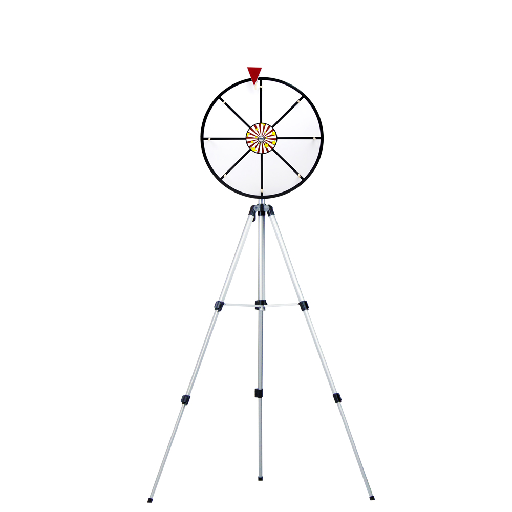 16" White Dry Wheel Prize Wheel w/ Floor Stand
