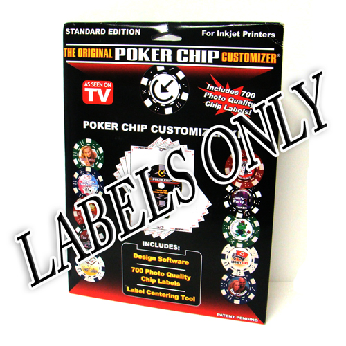 The Original Poker Chip Customizer LABELS ONLY