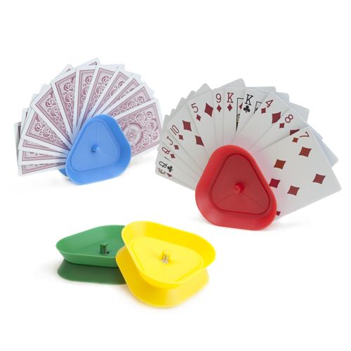 Set of 4 Triangle-shaped Hands-free Playing Card Holders