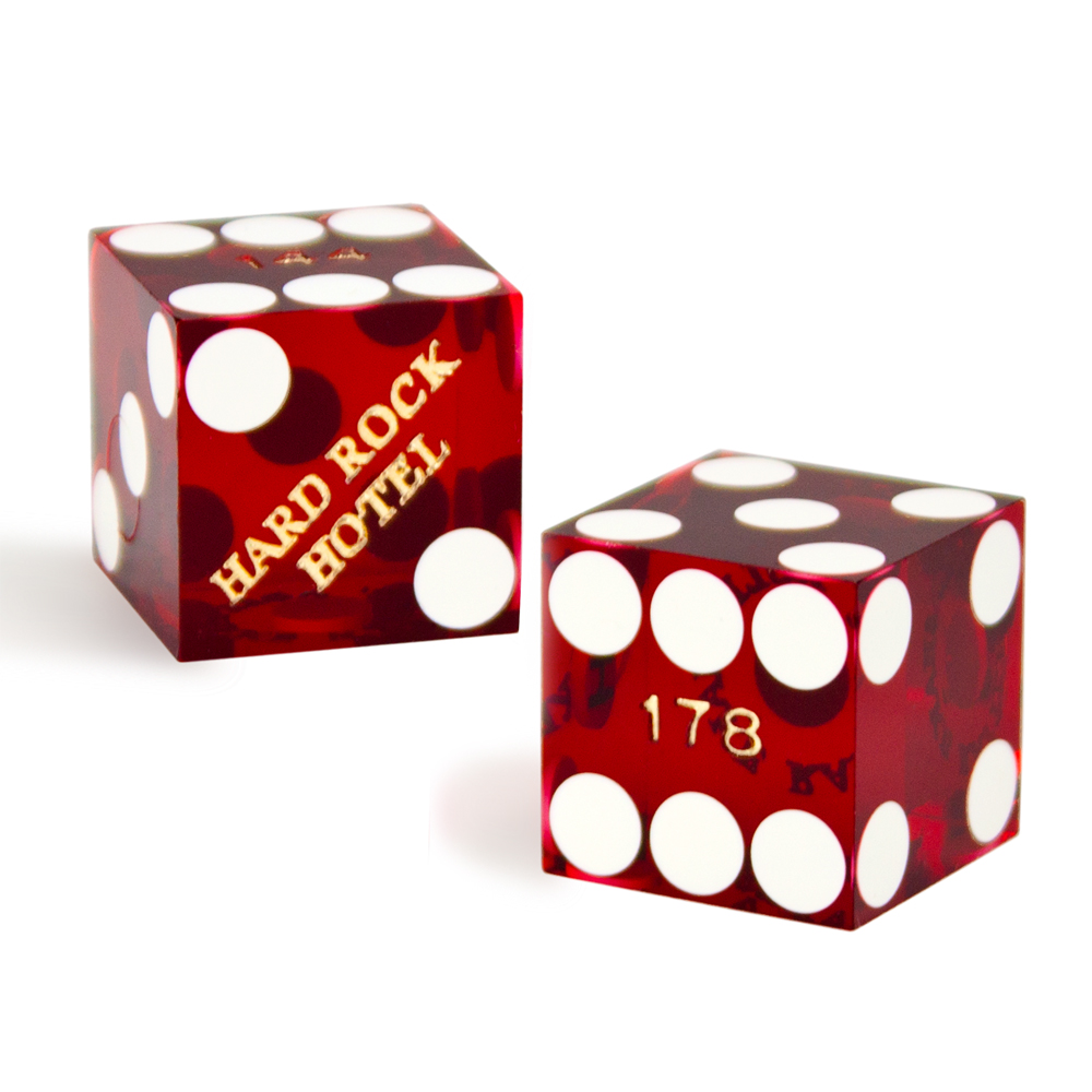 Pair (2) of Hard Rock 19 MM Official Casino Dice