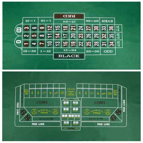 Craps and Roulette Table Felt