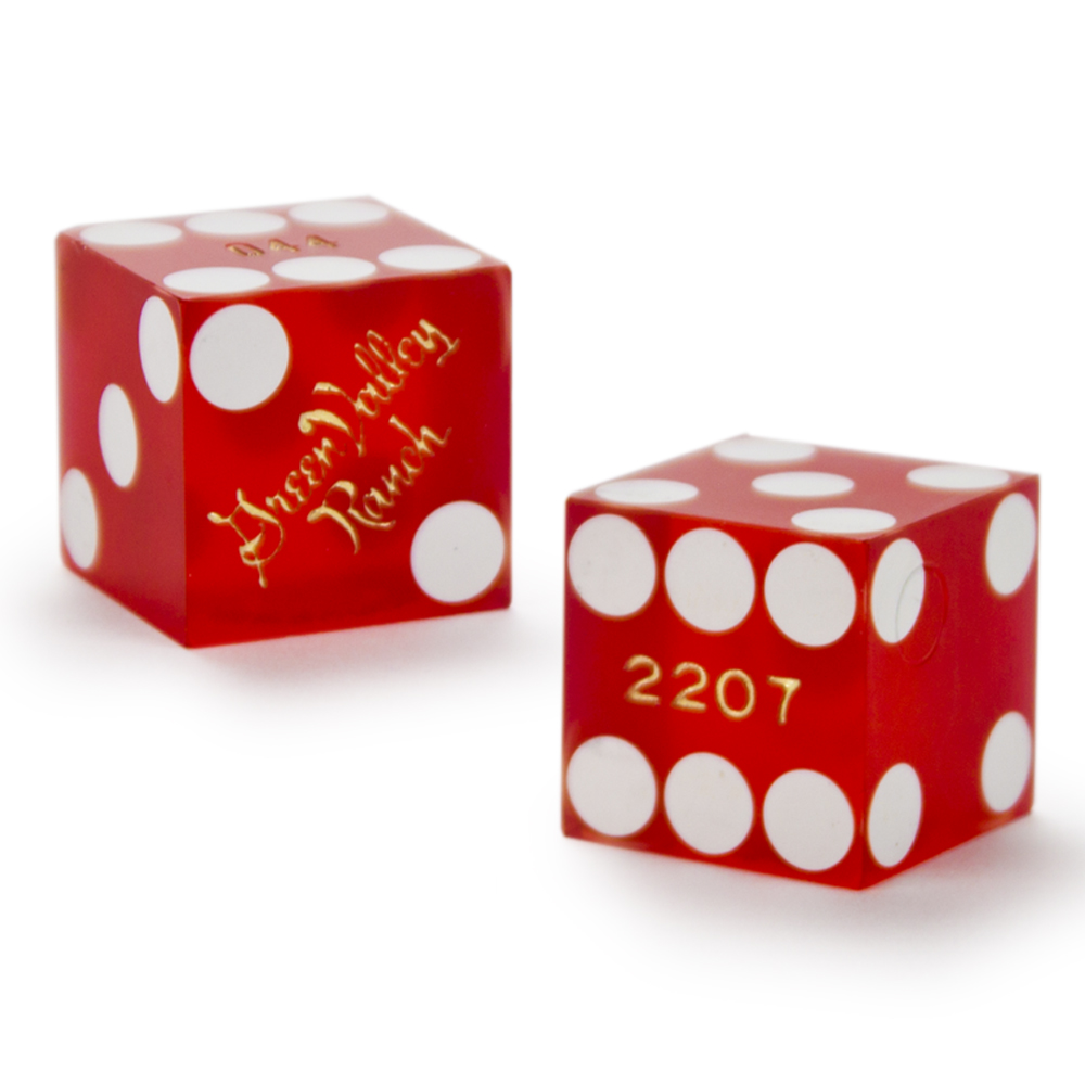 Pair (2) of 19mm Dice Used at the Green Valley Ranch Casino