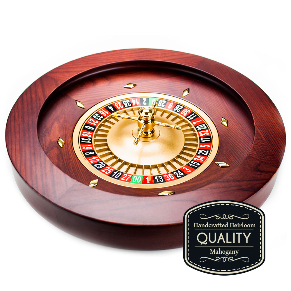 18" Casino Grade Deluxe Wooden Roulette Wheel