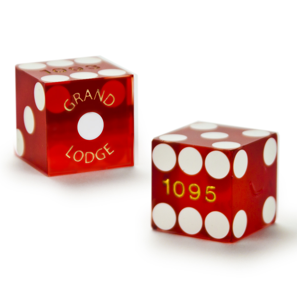 Pair (2) of Grand Lodge 19 MM Official Casino Dice