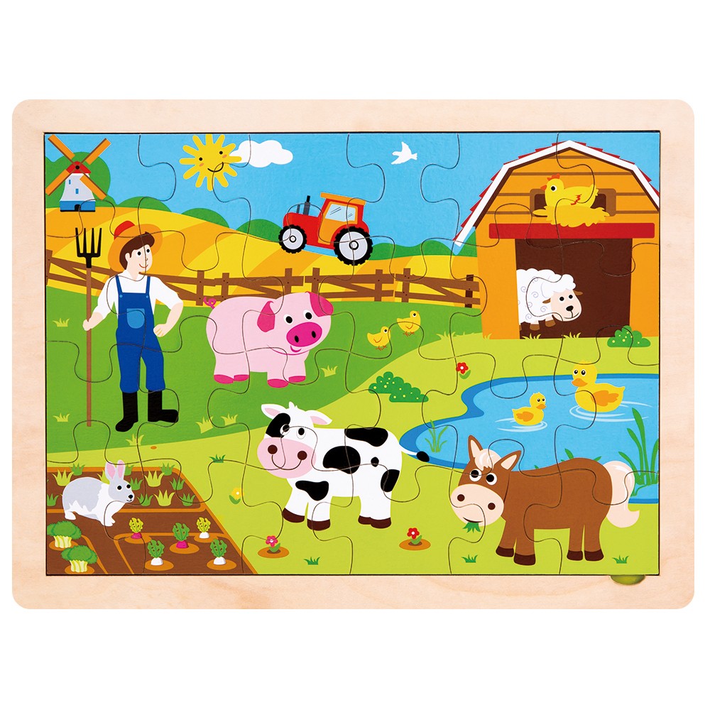 Busy Barnyard Inset Jigsaw Puzzle