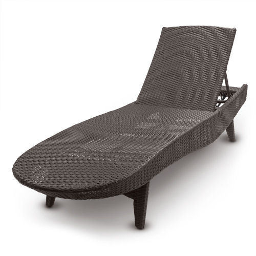 Resin Wicker Chaise Lounge, Mocha Brown