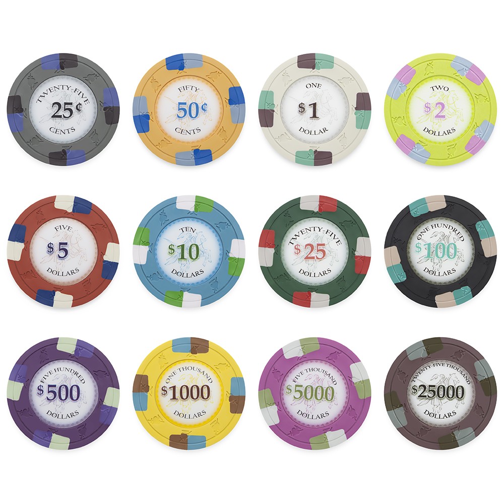 Poker Knights 13.5 Gram Poker Chips Sample Pack - 12 Chips