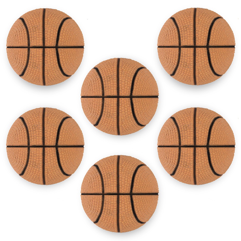 6 Mini Basketballs, 2.5"