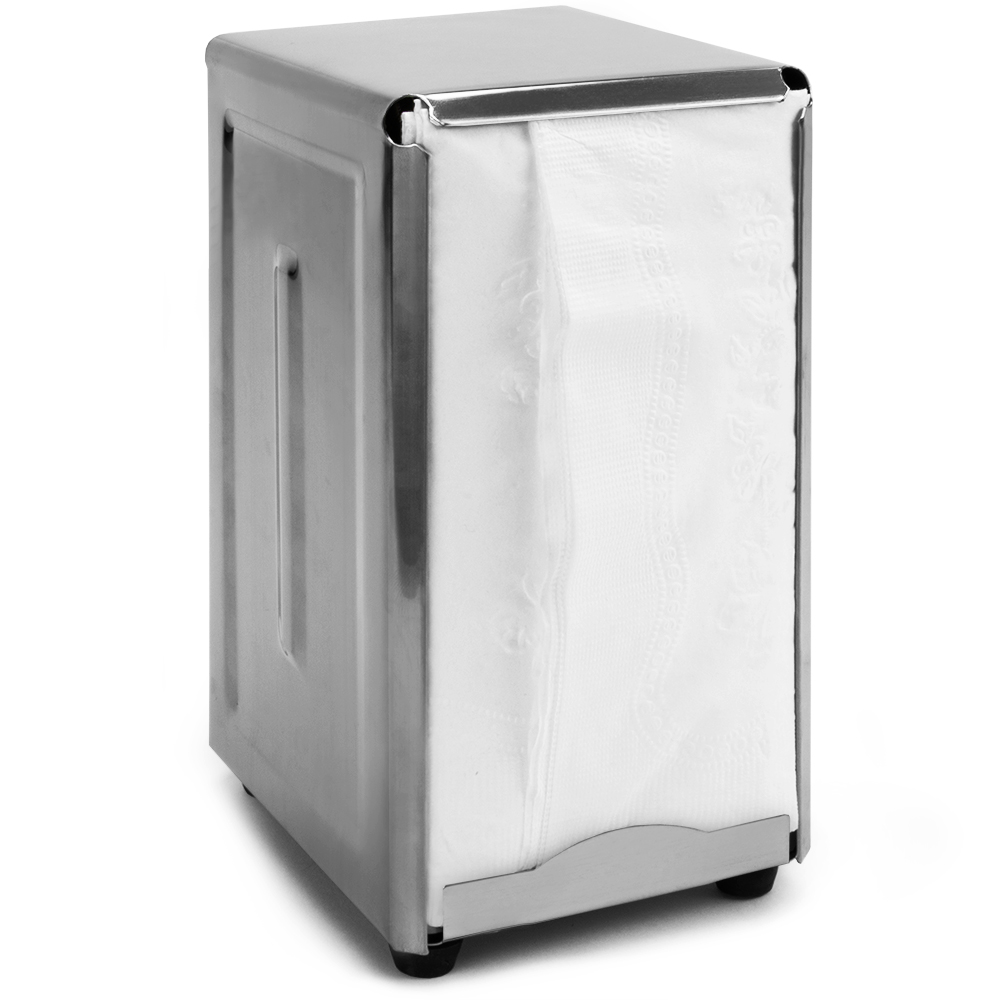 Spring-Load Stainless Steel Tall-Fold Napkin Dispenser