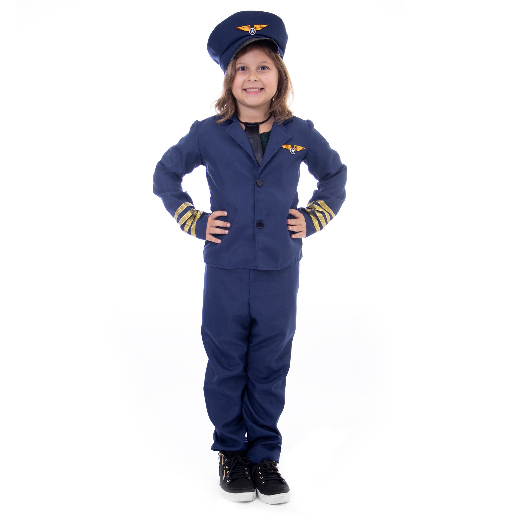 Airline Pilot Halloween Costume - Kids Unisex, Small