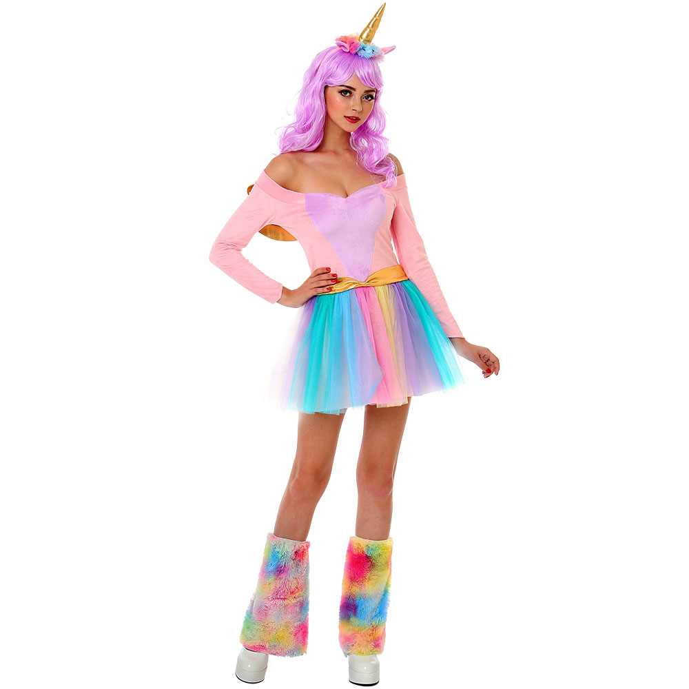 Rainbow Unicorn Costume, L