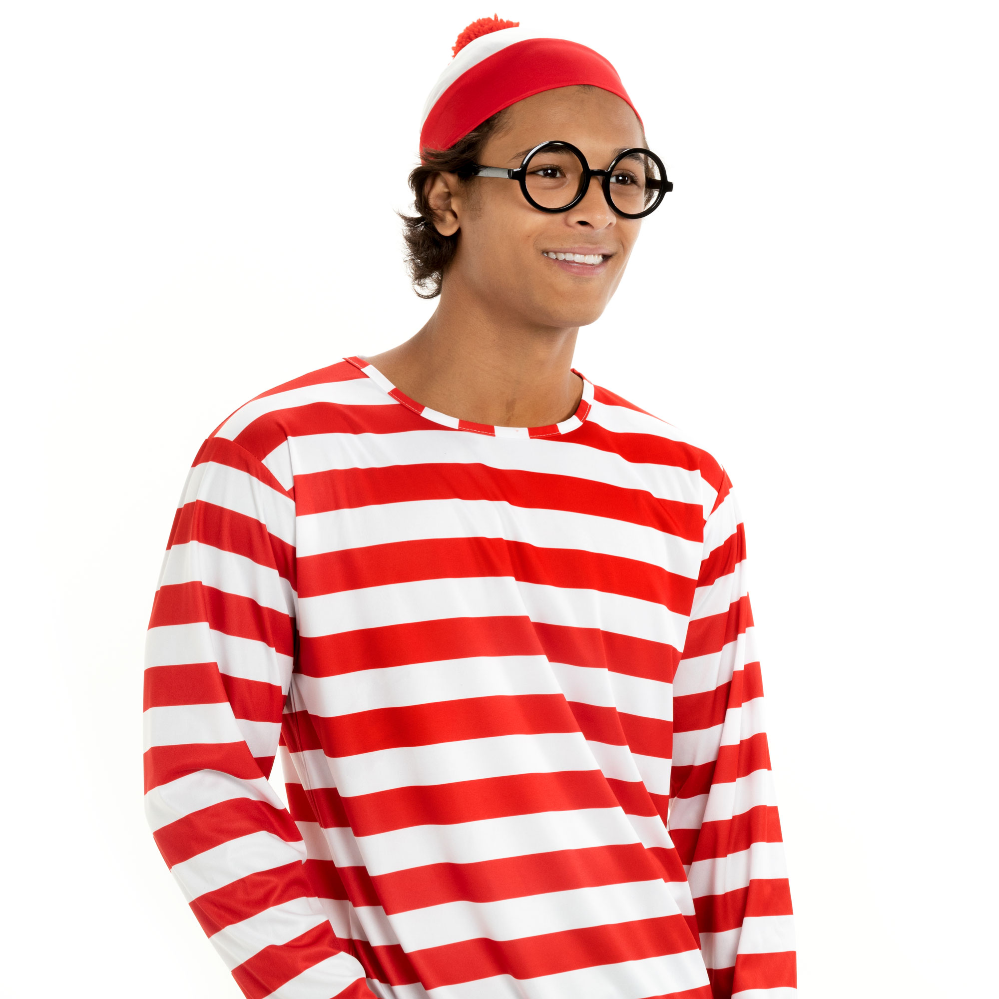 Where's Wally Halloween Costume - Men's Cosplay Outfit, S