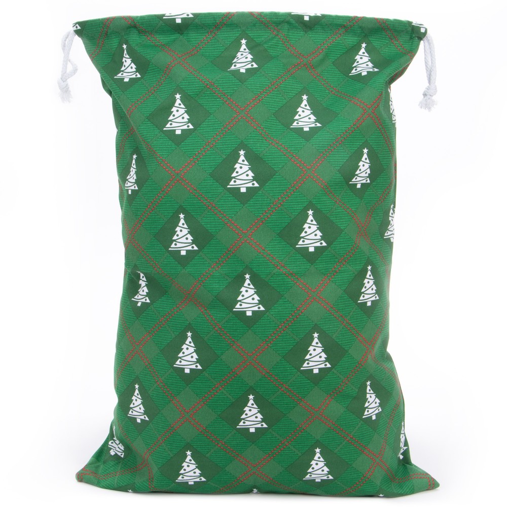 Reusable Christmas Gift Bag - Christmas Tree Giftwrap Design