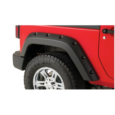 17-17 F250/ 350 SUPER DUTY FENDER FLARES POCKET STYLE 2PC REAR BLACK