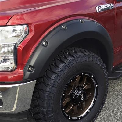 18-C F150 FENDER FLARES POCKET STYLE 4PC BLACK