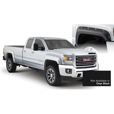 15-16 SIERRA 2500/3500 POCKET STYLE FENDER FLARES - ONYX BLACK (GBA)