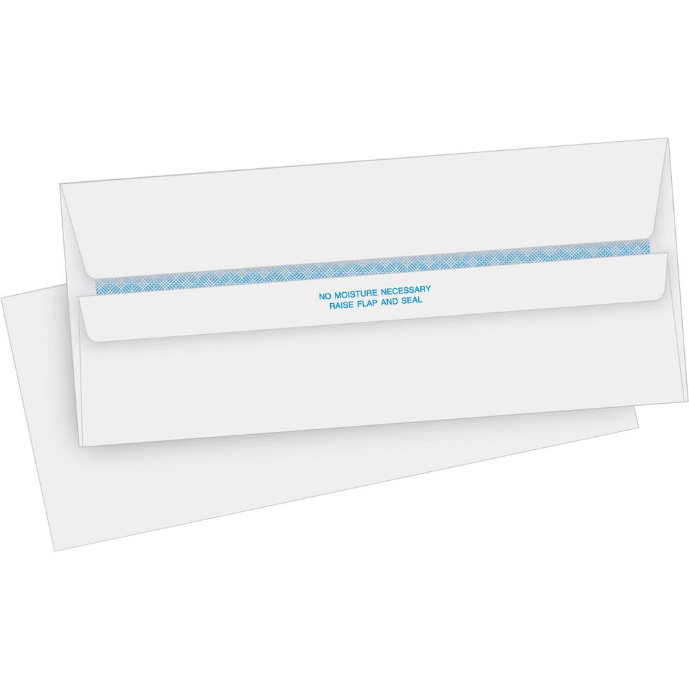 Business Source Regular Security Invoice Envelopes - Business - #10 - 4 1/8" Width x 9 1/2" Length - 24 lb - Self-sealing - 500 