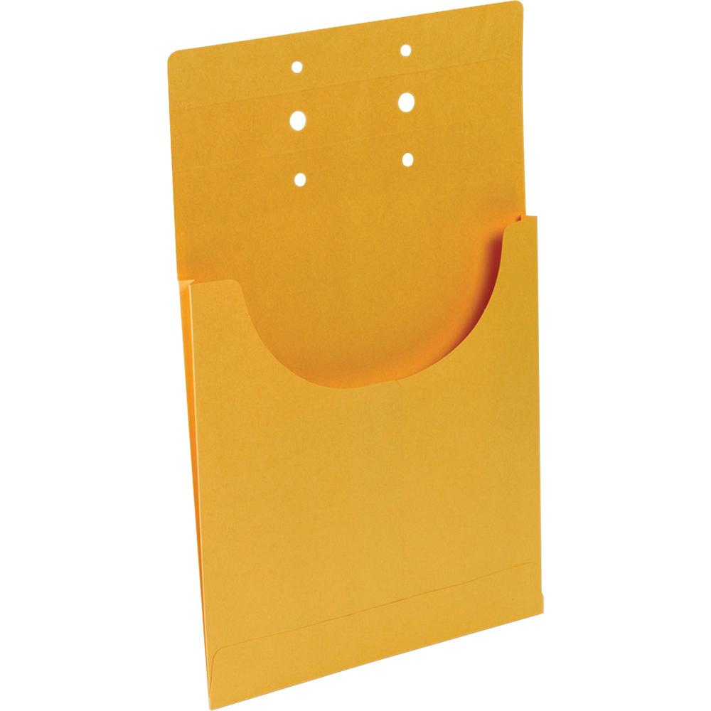 Business Source Letter Classification Folder - 8 1/2" x 11" - 3/4" Expansion - Internal Pocket(s) - Kraft - 100 / Box