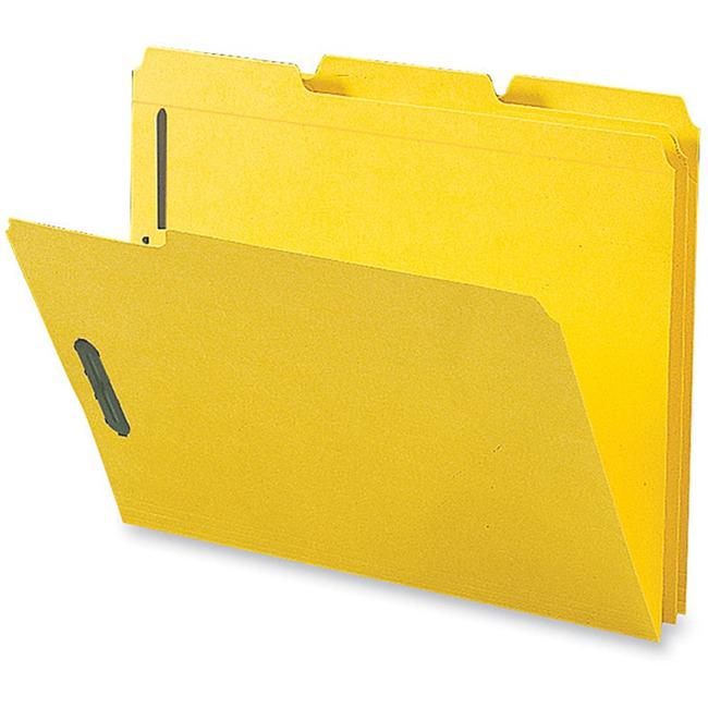 Business Source 1/3 Tab Cut Letter Recycled Fastener Folder - 8 1/2" x 11" - 3/4" Expansion - 2 Fastener(s) - 2" Fastener Capaci