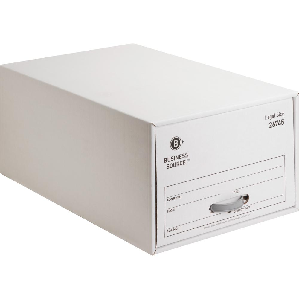 Business Source Stackable File Drawer - Internal Dimensions: 15.50" Width x 23.50" Depth x 10.25" Height - External Dimensions: 