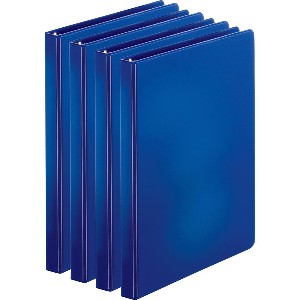 Business Source Basic Round Ring Binders - 1/2" Binder Capacity - Letter - 8 1/2" x 11" Sheet Size - 125 Sheet Capacity - 3 x Ro