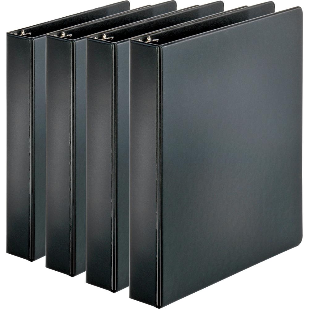 Business Source Basic Round Ring Binders - 1 1/2" Binder Capacity - Letter - 8 1/2" x 11" Sheet Size - 350 Sheet Capacity - 3 x 