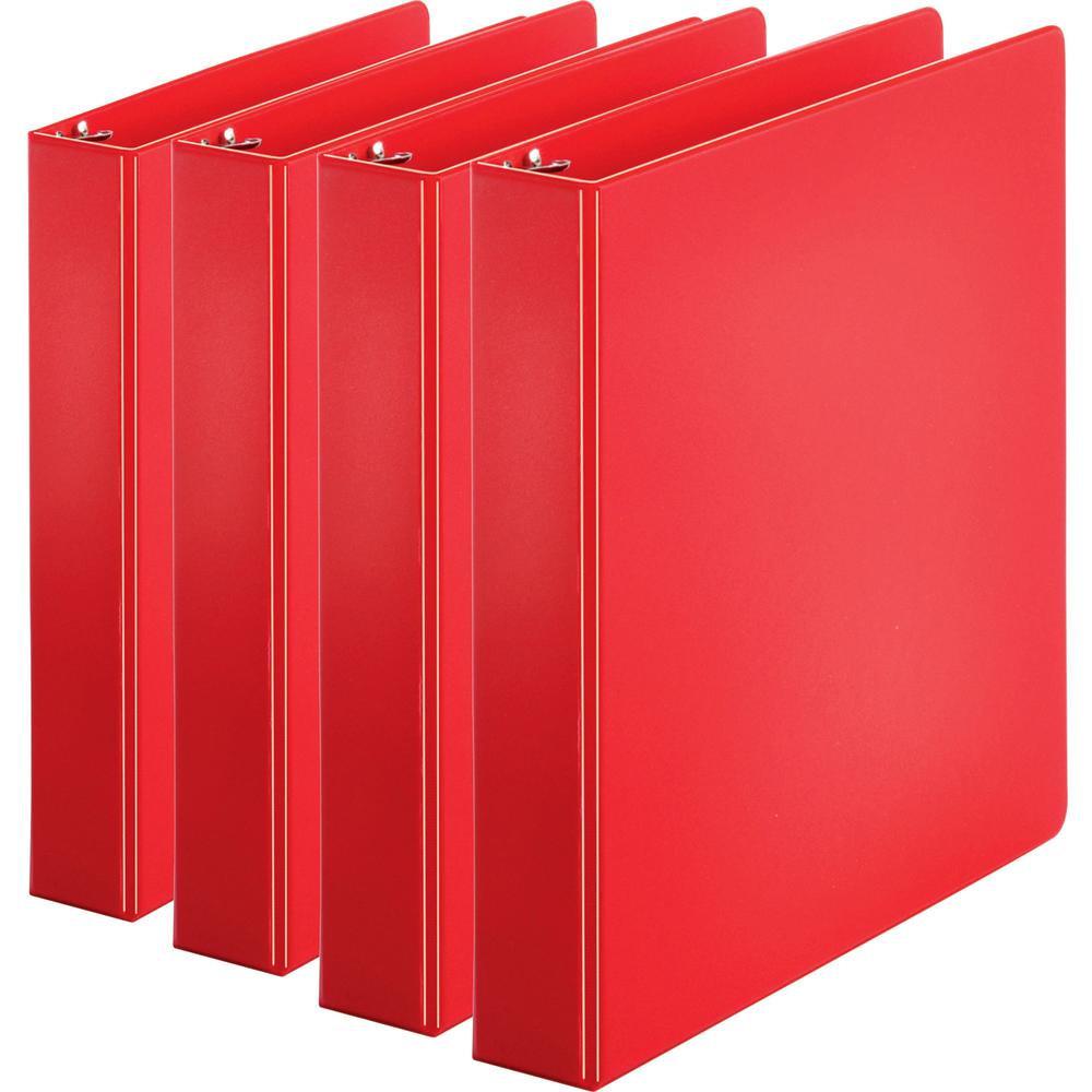 Business Source Basic Round Ring Binders - 1 1/2" Binder Capacity - Letter - 8 1/2" x 11" Sheet Size - 350 Sheet Capacity - 3 x 