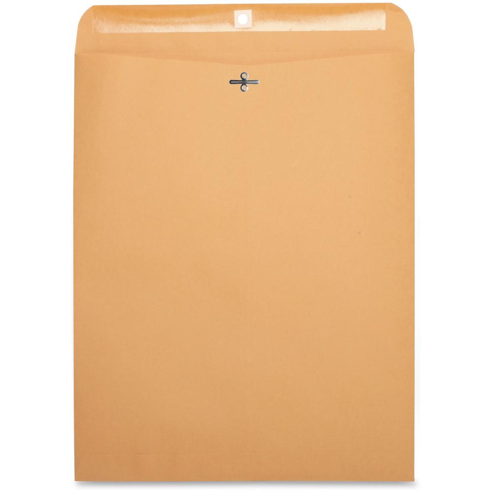 Business Source Heavy-duty Clasp Envelopes - Clasp - #110 - 12" Width x 15 1/2" Length - 28 lb - Clasp - Kraft - 100 / Box - Kra