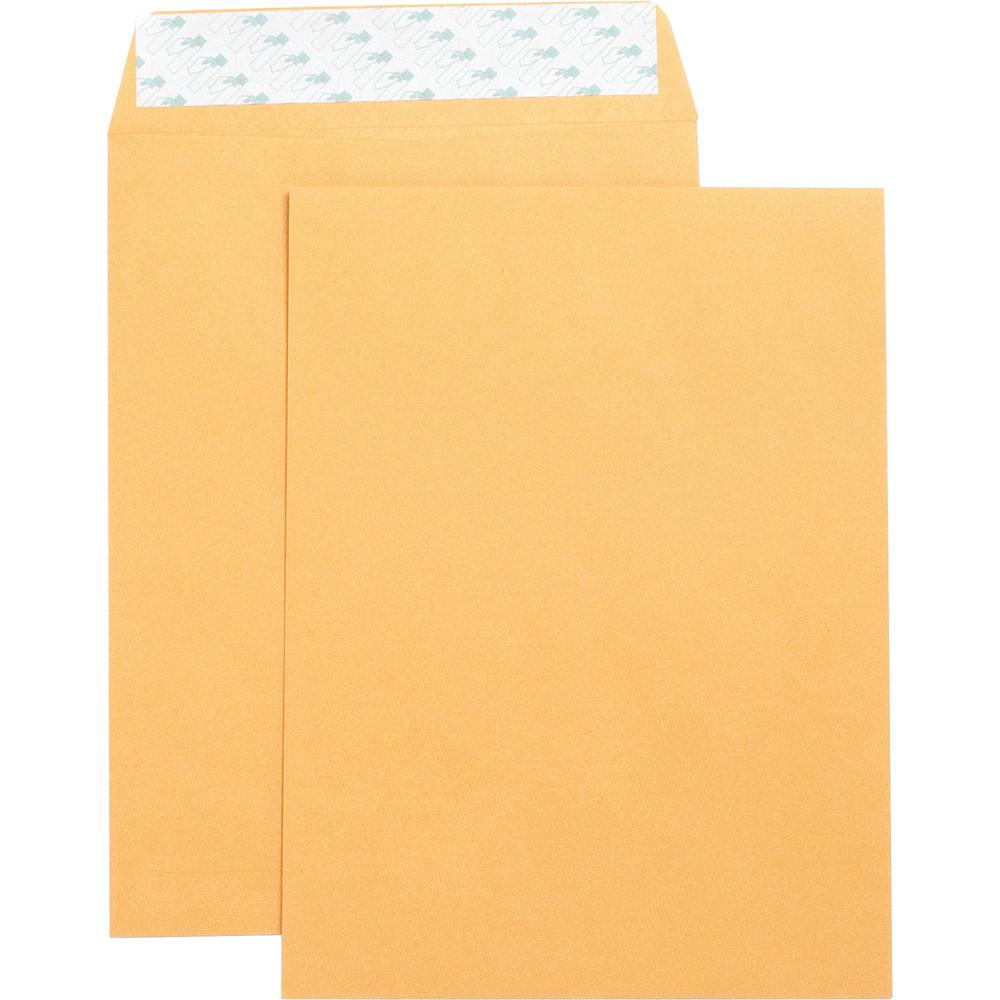 Business Source Self Adhesive Kraft Catalog Envelopes - Catalog - 9" Width x 12" Length - 28 lb - Self-sealing - Kraft - 250 / B