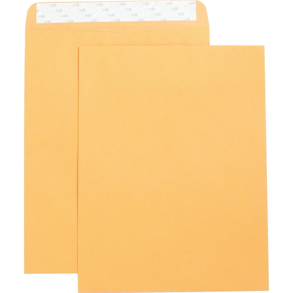 Business Source Self Adhesive Kraft Catalog Envelopes - Catalog - 10" Width x 13" Length - 28 lb - Self-sealing - Kraft - 250 / 