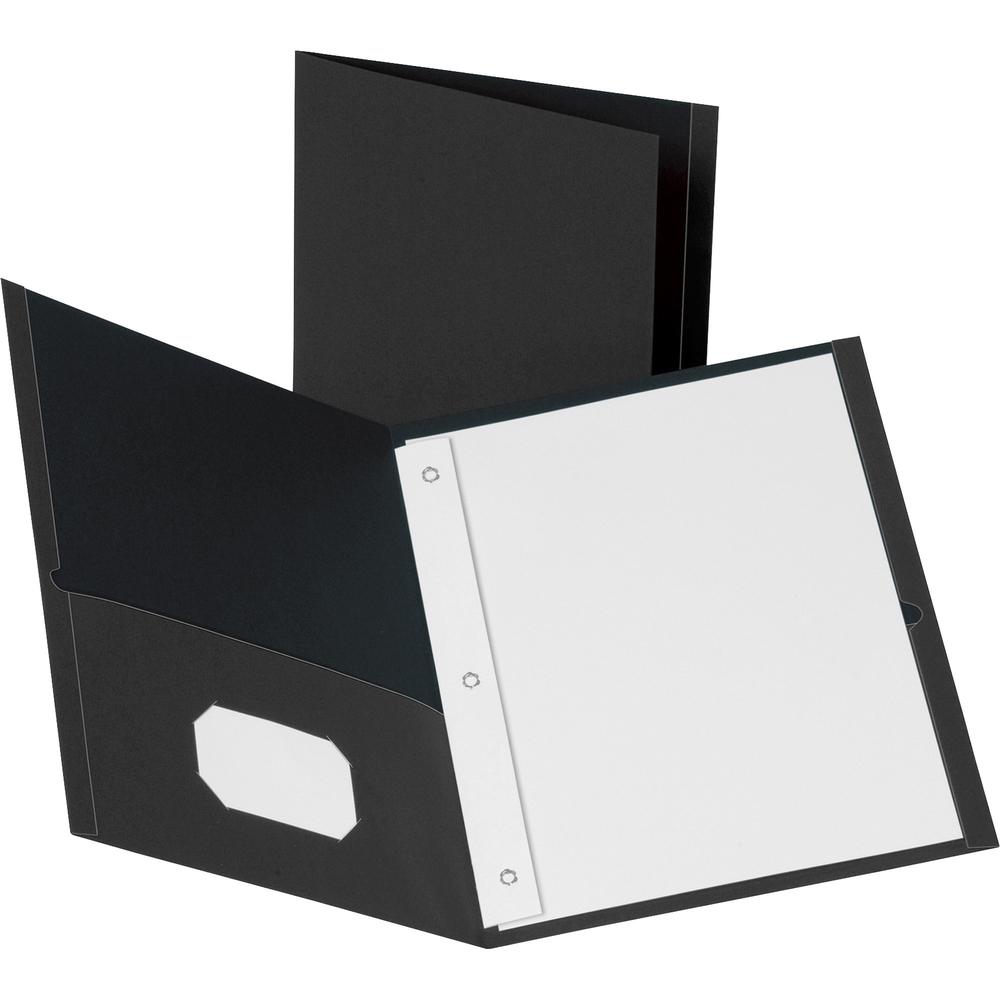 Business Source Letter Recycled Pocket Folder - 8 1/2" x 11" - 100 Sheet Capacity - 3 x Prong Fastener(s) - 2 Inside Front & Bac