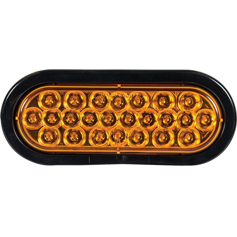 LIGHT,STROBE,6.5IN OVAL, AMBER,(24) LED