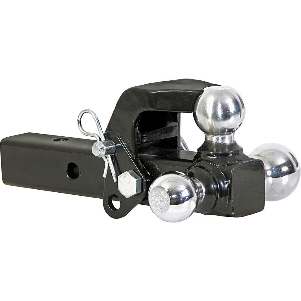 TRI-BALL MOUNT W/PINTLE HOOK, 1-7/8IN, 2IN, 2-5/16IN