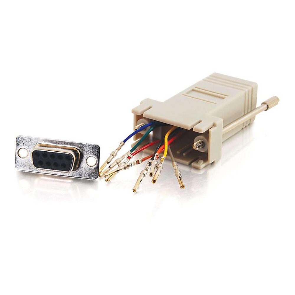 C2G RJ45 / DB9F MOD Adapter GREY