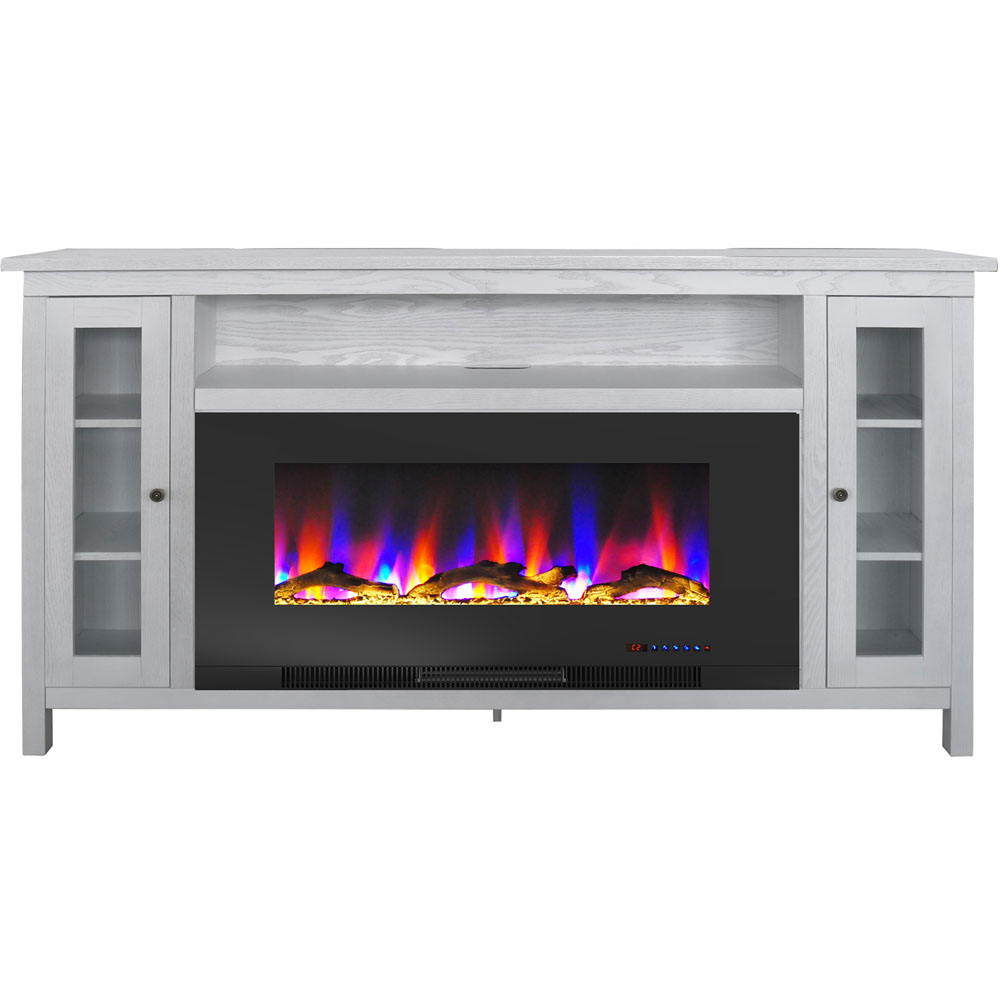 69.7"x13.4"x38.6" Somerset Fireplace Mantel with 42" Log Insert